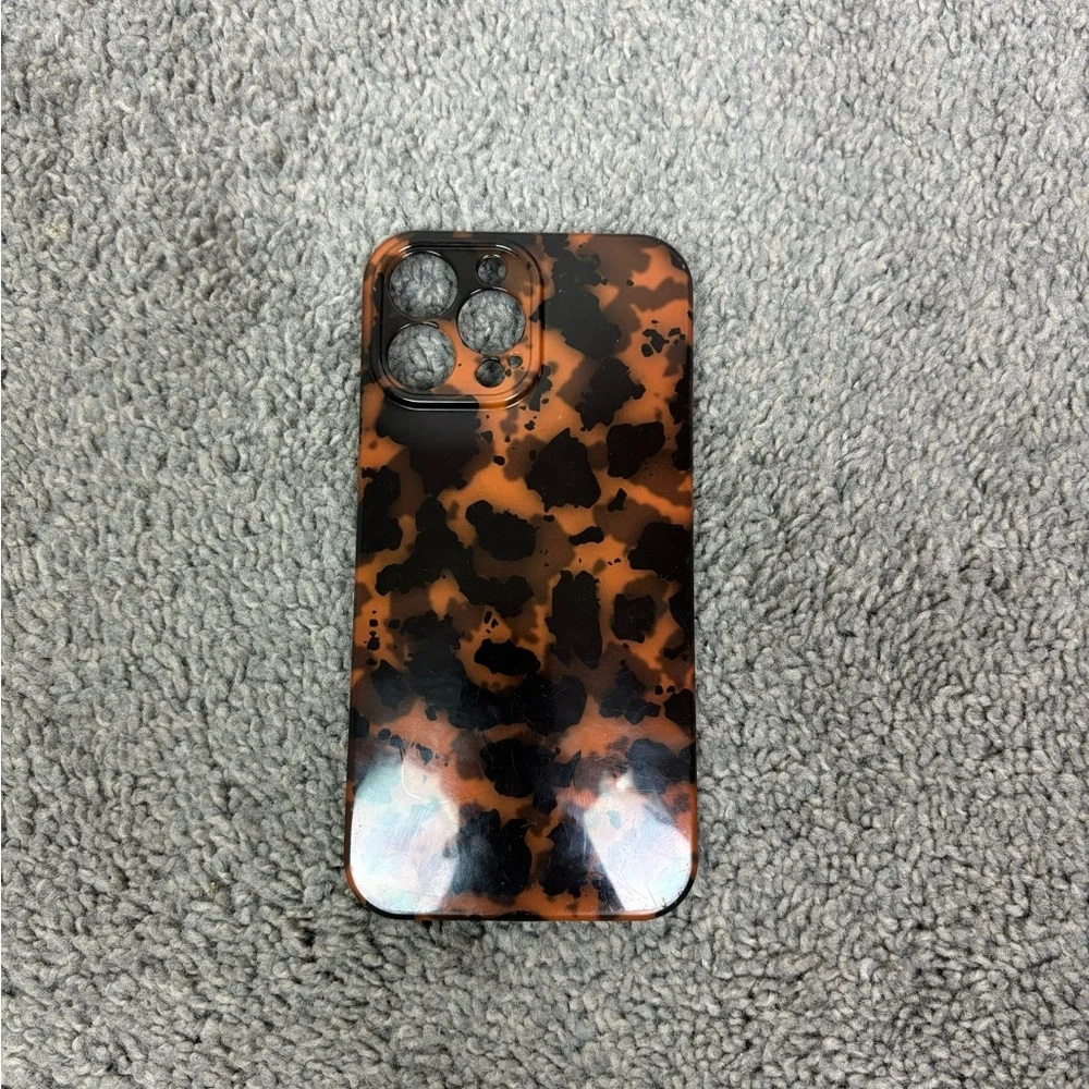 Iphone 13 pro max tortoiseshell print phone case